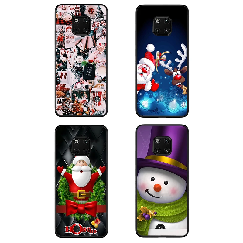 Счастливый год Merry Рождественская силиконовая чехол для телефона для huawei Y5 Y6 Y7 Prime Y9 Коврики 10 20 30 Pro Lite Nova 3 3i 4 5i