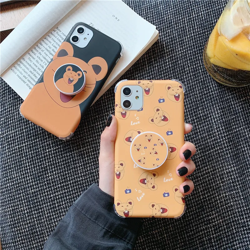 Cartoon mouse Phone Case Liquid silicone protective sleeve For iPhone X XR XS MAX 11 Pro Max 6 6s 7 8 Plus Anti-fall |