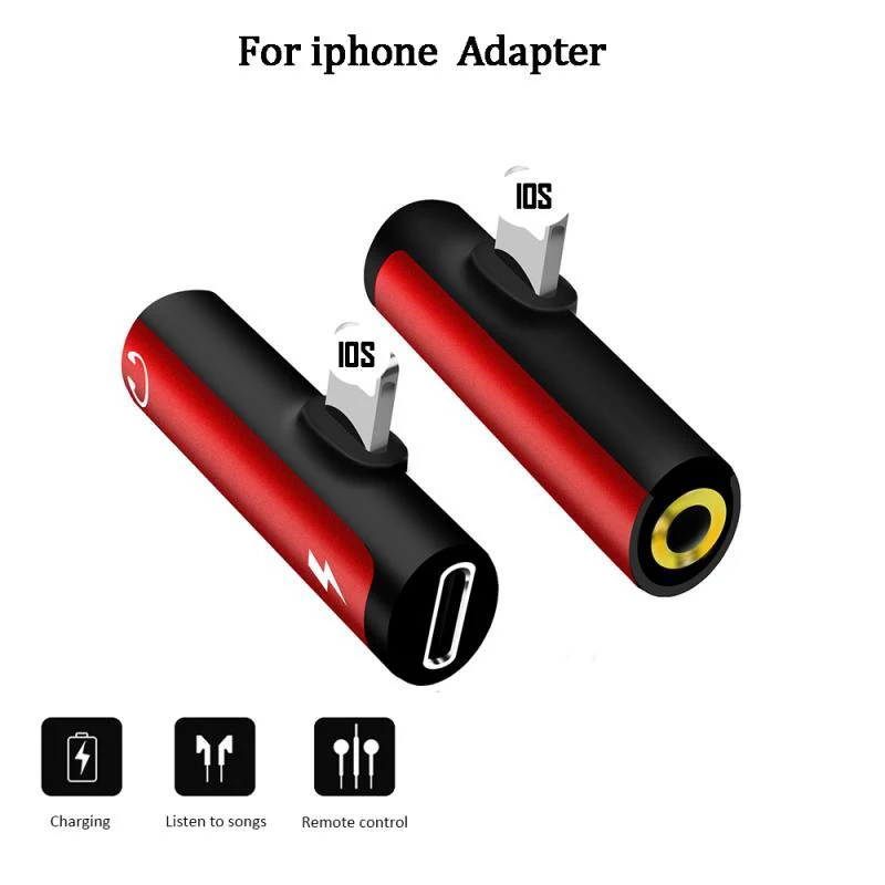 Адаптер Lightning для iPhone 7X8 Plus Adaptador OTG 2 в 1 два порта адаптер для наушников зарядное устройство аудио сплиттер конвертер