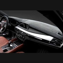 Real alcantara painel do carro tampas superiores para bmw x6 f16 2014-2020 esteira sombra almofada tapetes interior do carro-estilo