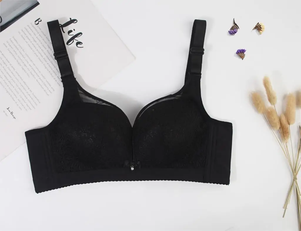 Hot Women Sexy Wireless Padded Up Embroidery Lace Bra 34-40B Brassiere Bra Push Up Bras HOT
