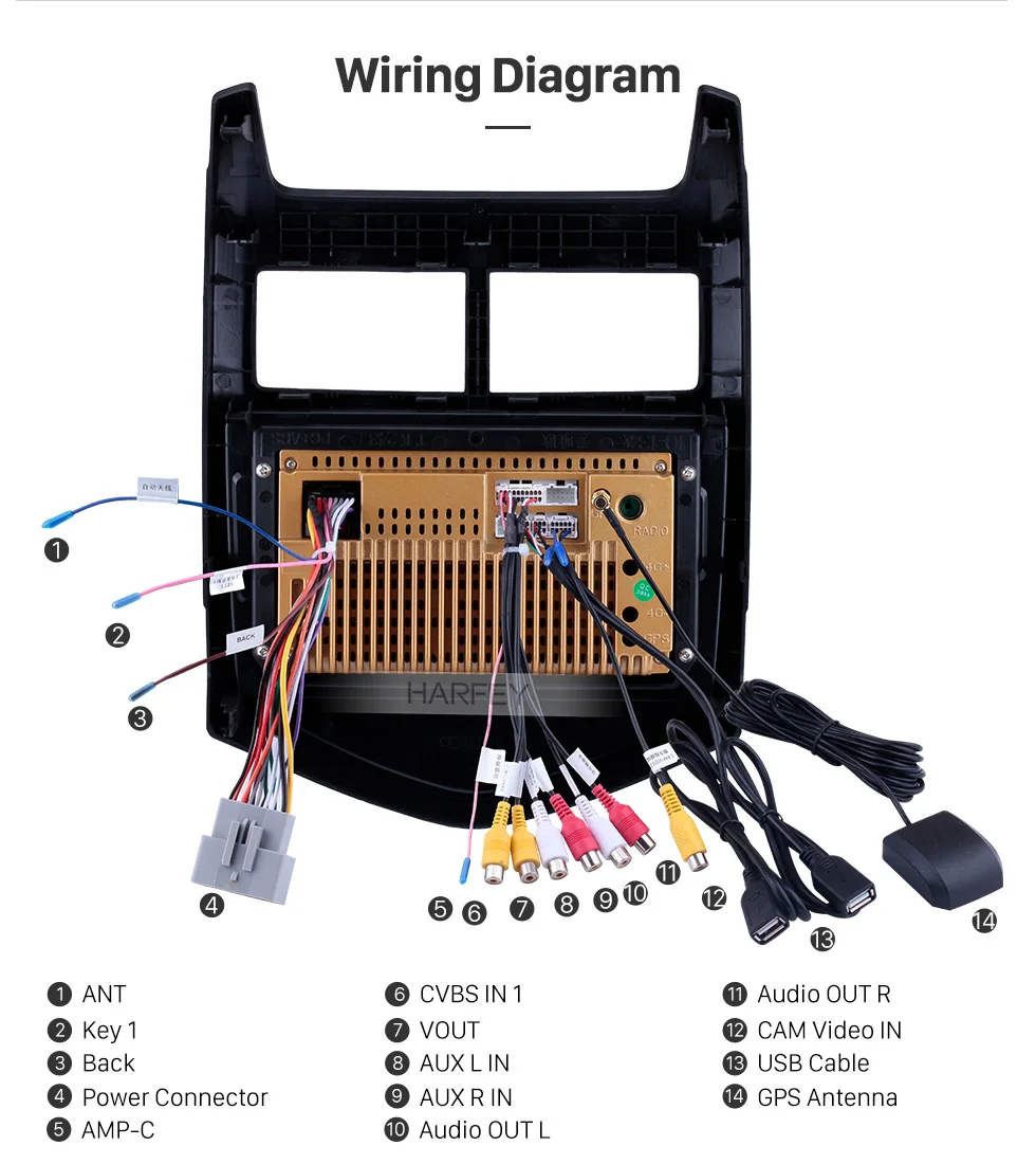 Cheap Harfey 9 inch Android 8.1 4-Core Car GPS Navi Multimedia Stereo Player For 2010 2011 2012 2013 ChevyChevroletAVEO Support DVR 21