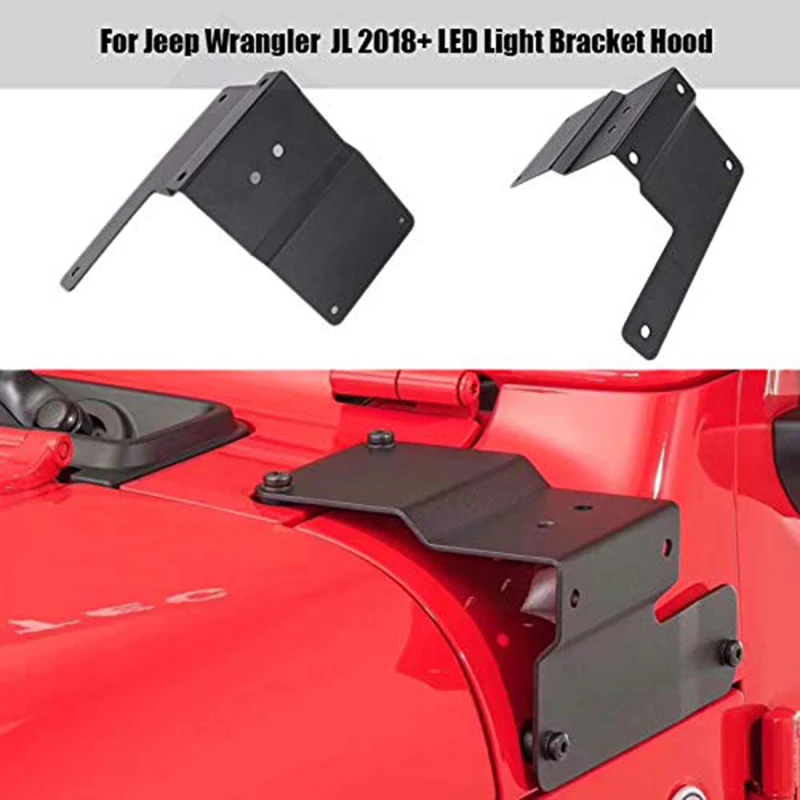 Для Jeep Wrangler кронштейн для светодиодной лампы фонарик на капюшон кронштейн алюминиевый сплав лампа A-световой столб стенд подходит JL