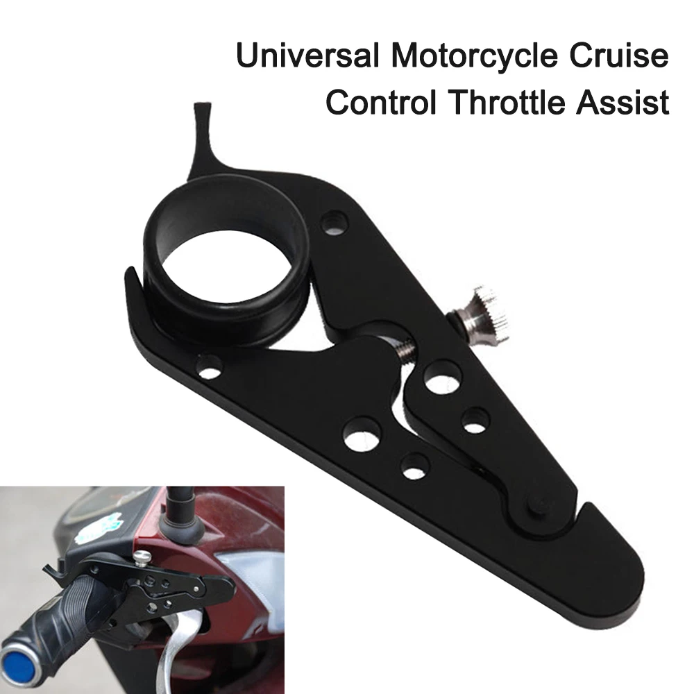 

Universal Motorcycle Cruise Control Throttle Assist Wrist Hand Grip Lock Cramp Aluminum with Silicone Ring Protect Throttle Grip