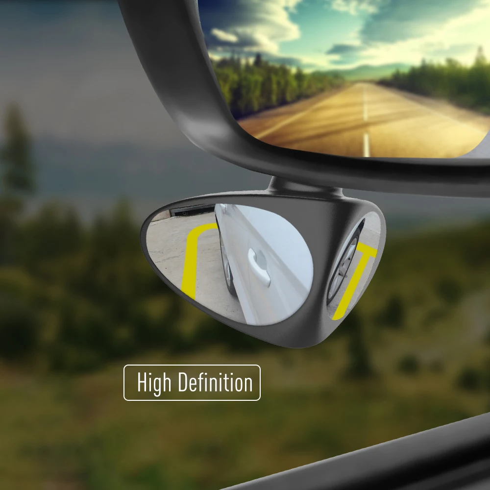 

Car Blind Spot Mirror 2 in 1 Wide Angle Mirror 360 Rotation Adjustable Convex Rear View Mirror View Front Wheel Vehicle mirror