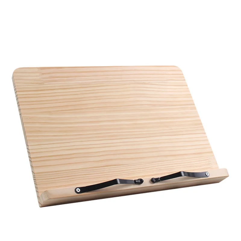 

Wooden Bookshelf Adjustable Reading Rack Easel Stand Book Recipe Laptop Holder Desktop Reading Rest Holder Tablet Bracket