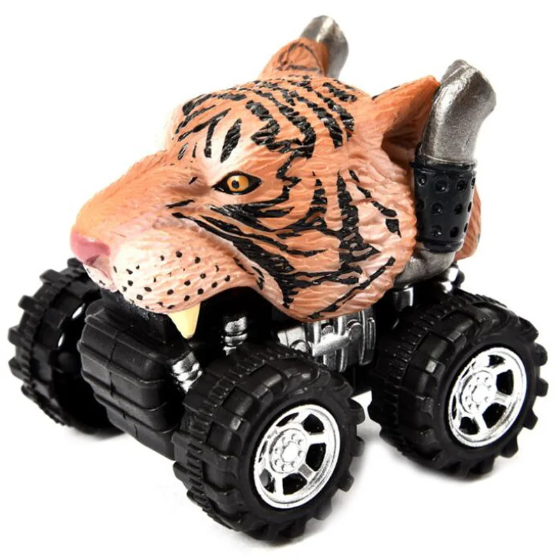 Мини-автомобиль, животные, оттягивающие назад машины с большими колесами, креативные подарки для детей, модель автомобиля в виде животных, мини-игрушечная машинка - Цвет: Orange