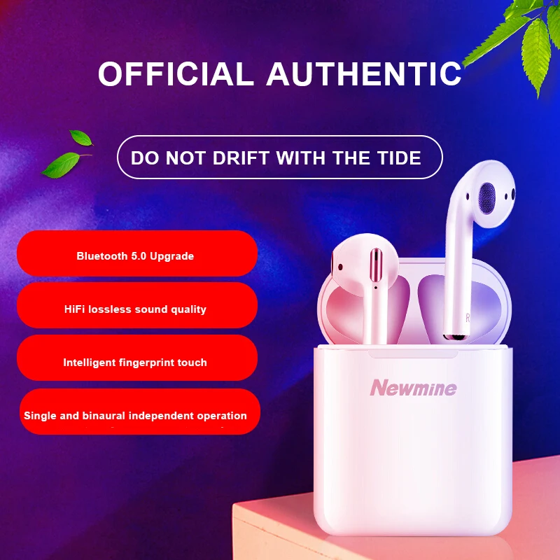 

Newsmine P30 TWS Earphone Portable Bluetooth 5.0 Earphones Wireless Sports Running Stereo Earbuds Support Separate Connections