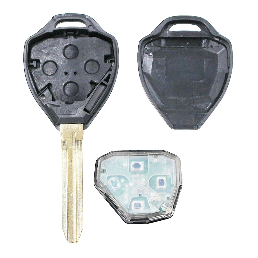 2 кнопки Автозапуск Брелок дистанционного ключа для Защитные чехлы для сидений, сшитые специально для Toyota Corolla RAV4 2006-2010 315/433 МГц(G-Sensor)/4D67 чип внутри TOY43 необработанное лезвие