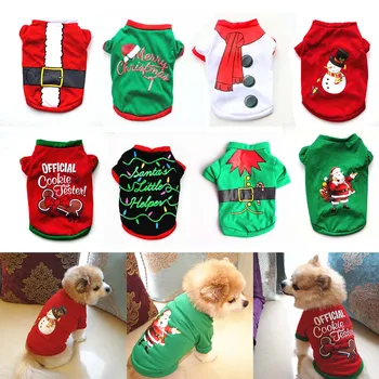 

Pet Dog Clothes Christmas Costume Cute Cartoon Clothes For Small Dog Cloth Costume Dress Xmas apparel for Kitty Dogs