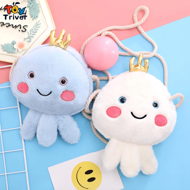 Милая сумка через плечо с Медузой плюшевая игрушка кошелек косметичка для