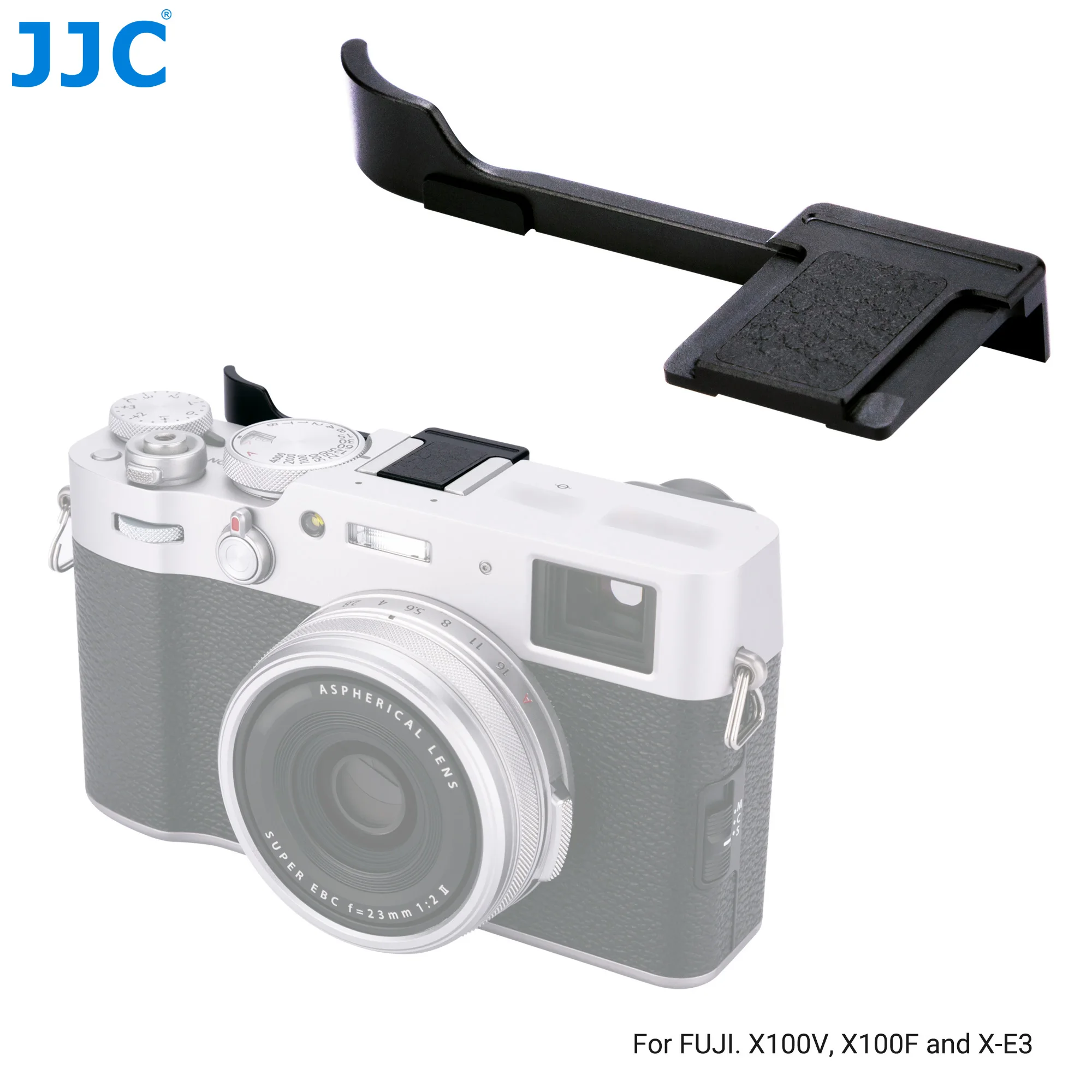 JJC TA-X100V Black Thumbs Up Grip for Fujifilm X100V X100F and X-E3 camera