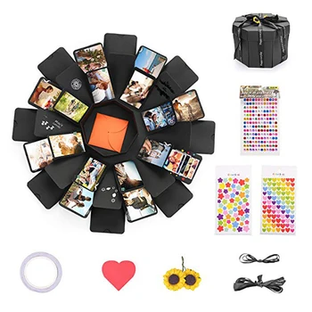 

Creative DIY Handmade Photo Album Scrapbook Paper Unique Design Surprise Explosion Box Birthday for Valentine Party Gift Box