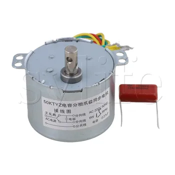 

Silver Metal AC220V 50KTYZ 15RPM Gear Synchronous Electric Motor 6mm Dia Shaft