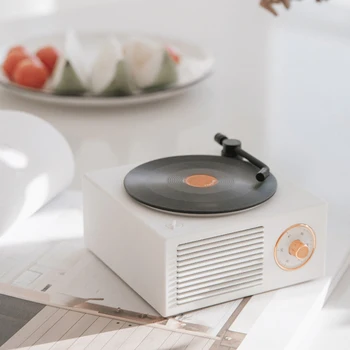 

Retro Nostalgic Home Wireless Portable USB Charging Loudspeaker Outdoor Bluetooth Speaker Subwoofer Record Player Shape Stereo