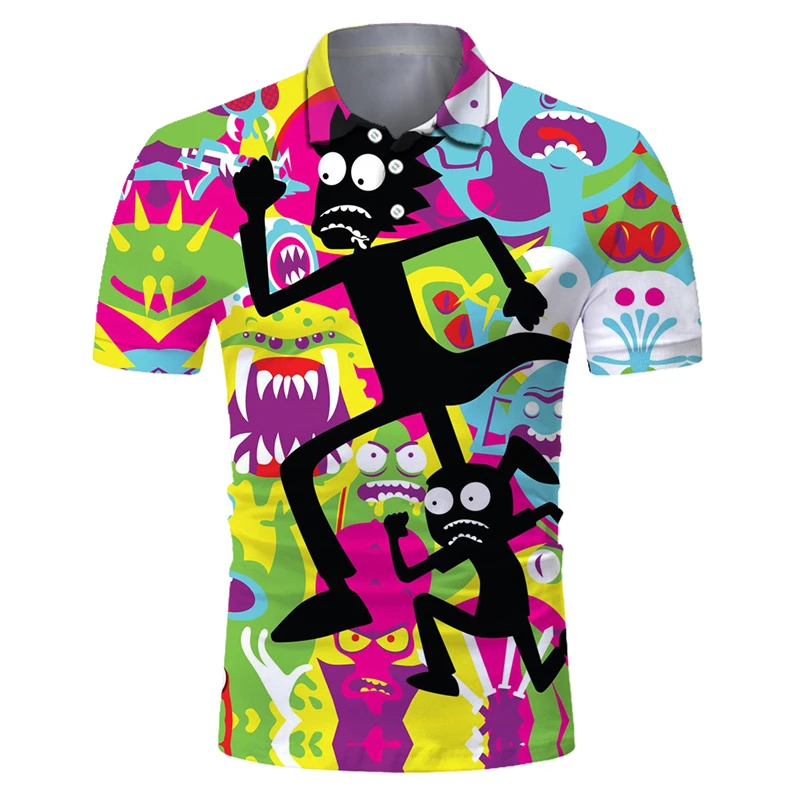 Kaus Polo Cepat Kering Pola Morty 