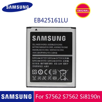 

SAMSUNG Original Battery EB425161LU 1500mAh For Galaxy S Duos S7562 S7566 S7568 i8160 S7582 S7560 S7580 i8190 i739 i669 J1 Mini