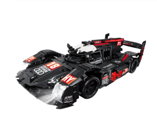 without motor part MOC Супер гоночный автомобиль R18 Technic строительный блок кирпичи детские развивающие игрушки рождественские подарки детский подарок - Цвет: without motor part