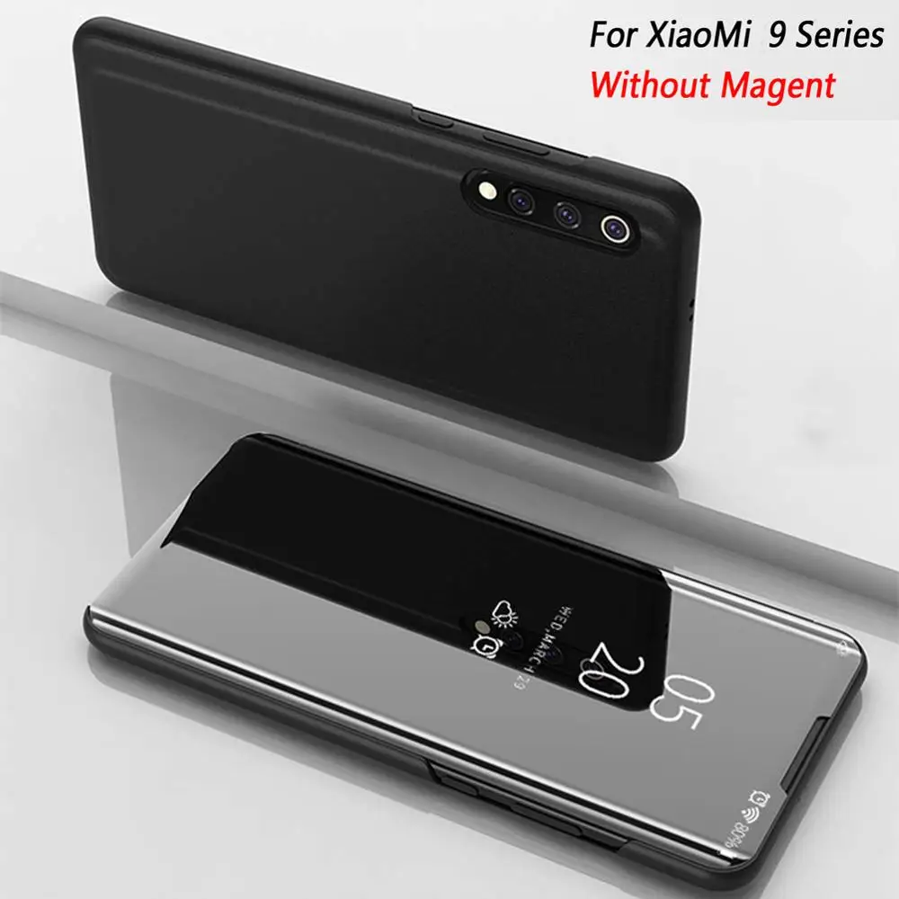 

For Xiaomi Mi 9 Cover Case Smart Mirror shell for Xiomi Mi 9 SE Phone Bags Luxury Leather Flip Book Cover For Mi9T MI 9 PRO Case