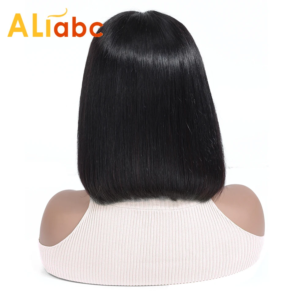 Aliabc 13*4 волосы боб парики бразильские кружевные передние человеческие волосы парики для черных женщин натуральный цвет Remy прямые короткие кружевные передние парики