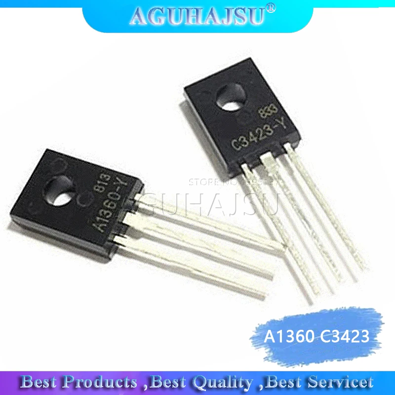 10 шт. (5 A1360 + 5 C3423 ) 2SA1360 TO-126 2SC3423 TO126 новинка оригинал | Электронные компоненты и
