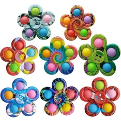 Porte clés Anti Stress Pop Fidget pour enfants et adultes, jouets sensoriels Anti Stress, spinner Push Simple, à bulles, pour autisme 