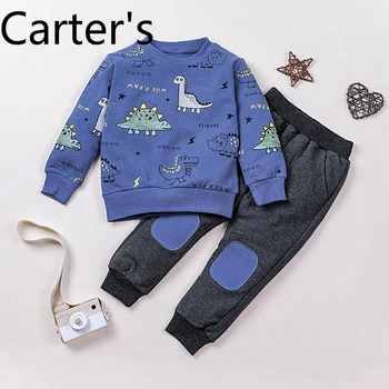 

Carter's Kids Clothes Boys Clothes Roupa Infantil Menina Kids Clothes Boys autumn winter animal print sweater top trousers suit