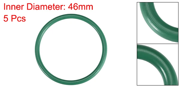 uxcell 5Pcs Fluorine Rubber O Rings Seal Gasket Prevent Leaks in Plumbing Machinery Hydraulic and Pneumatic Repair Green