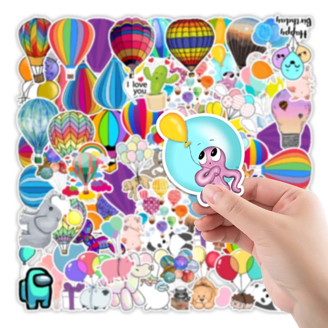 Kawaii Balloon Sticker, Kawaii Birthday Sticker