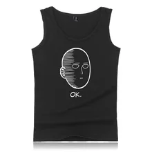 One Punch Man Hero Saitama Oppai топы для фитнеса размера плюс, Летний жилет для бодибилдинга, рубашка без рукавов, хлопковая майка для спортзала, мужская майка