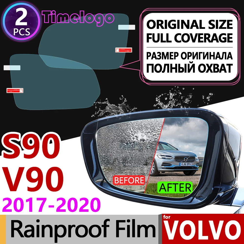 

For VOLVO S90 V90 2017 2018 2019 2020 Full Cover Anti Fog Film Rearview Mirror Anti-Fog Films Sticker Accessories RDesign V90 CC