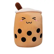 Jouet en peluche avec timbres à fruits, boisson douce, rose, fraise, lait, thé, bulle