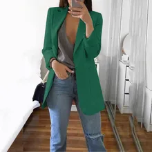 Women Autumn Winter Long Office Coat Cardigans Suit Long Jacket Blazer Feminino Autumn Winter Suit Blazer Women C30915