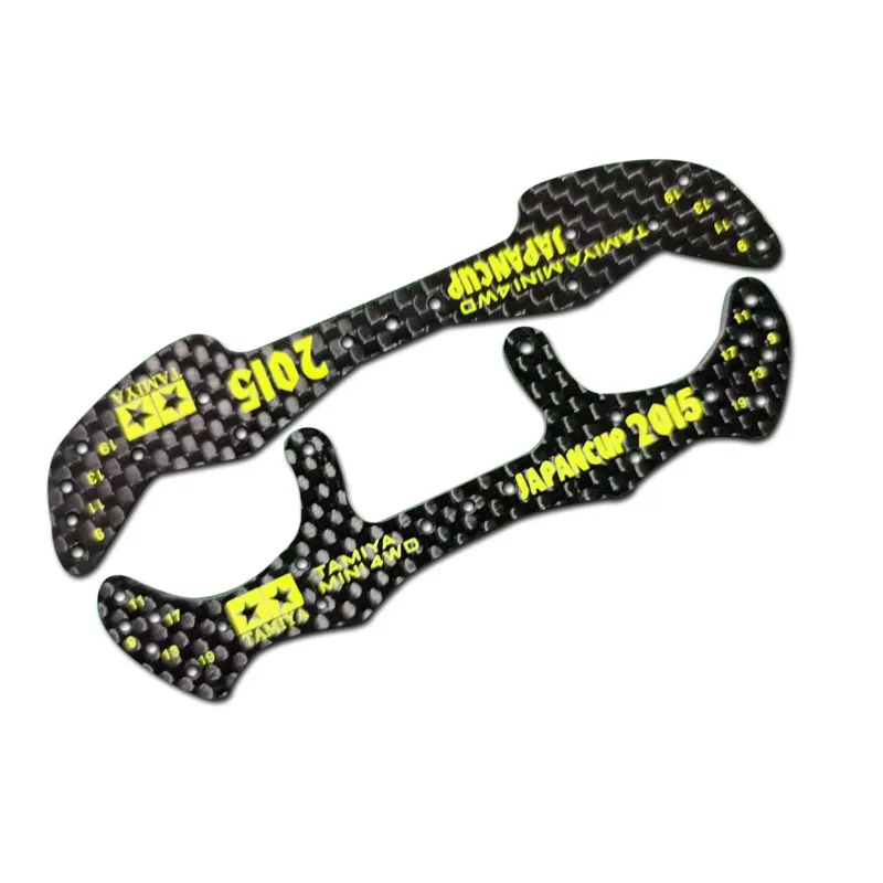 

J-CUP 2015 Carbon Fiber Front Rear Plate For Tamiya MINI 4WD Toy Car Carbon Fiber Parts 1.5mm car model 95088 95089