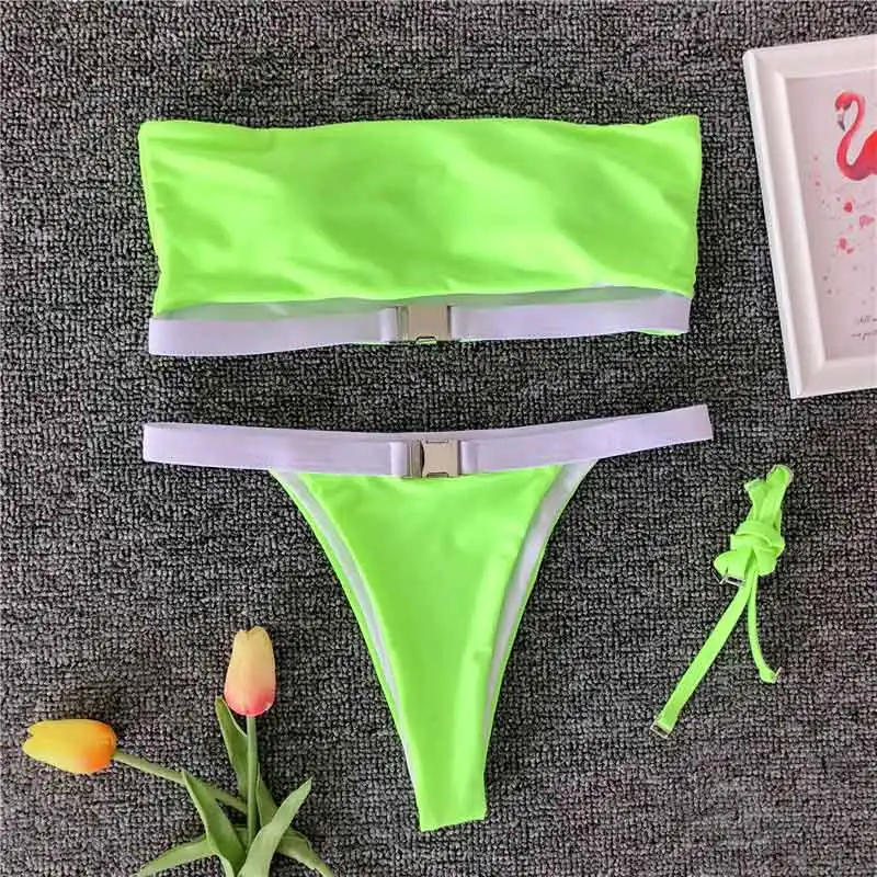 1721-2 Bikinx, купальник с высокой талией, женский купальник, Леопардовый, сексуальный купальник, женский, с ремешком, с пряжкой, бикини,, mujer, купальный костюм с пуш-ап, летний - Цвет: 1721-2