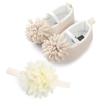 

Newborn Baby Cotton Soft Bottom Anti-slip Shoes Footwear Classic Princess Girl Crib princess Flower Shoes
