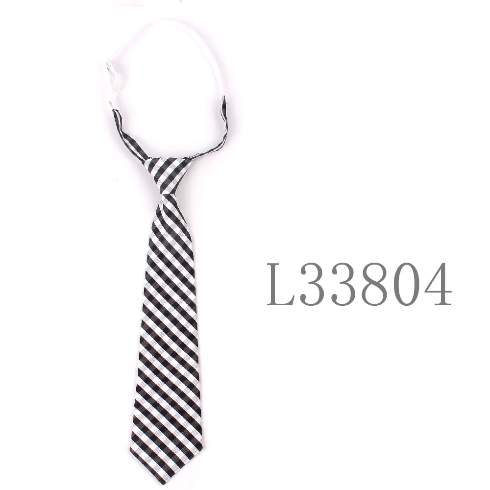Женский Галстук, клетчатый шейный галстук для дам, костюмы, 7 см. Галстуки, тонкие резинки для девочек, Gravatas, резиновый галстук для мальчиков - Цвет: L33804