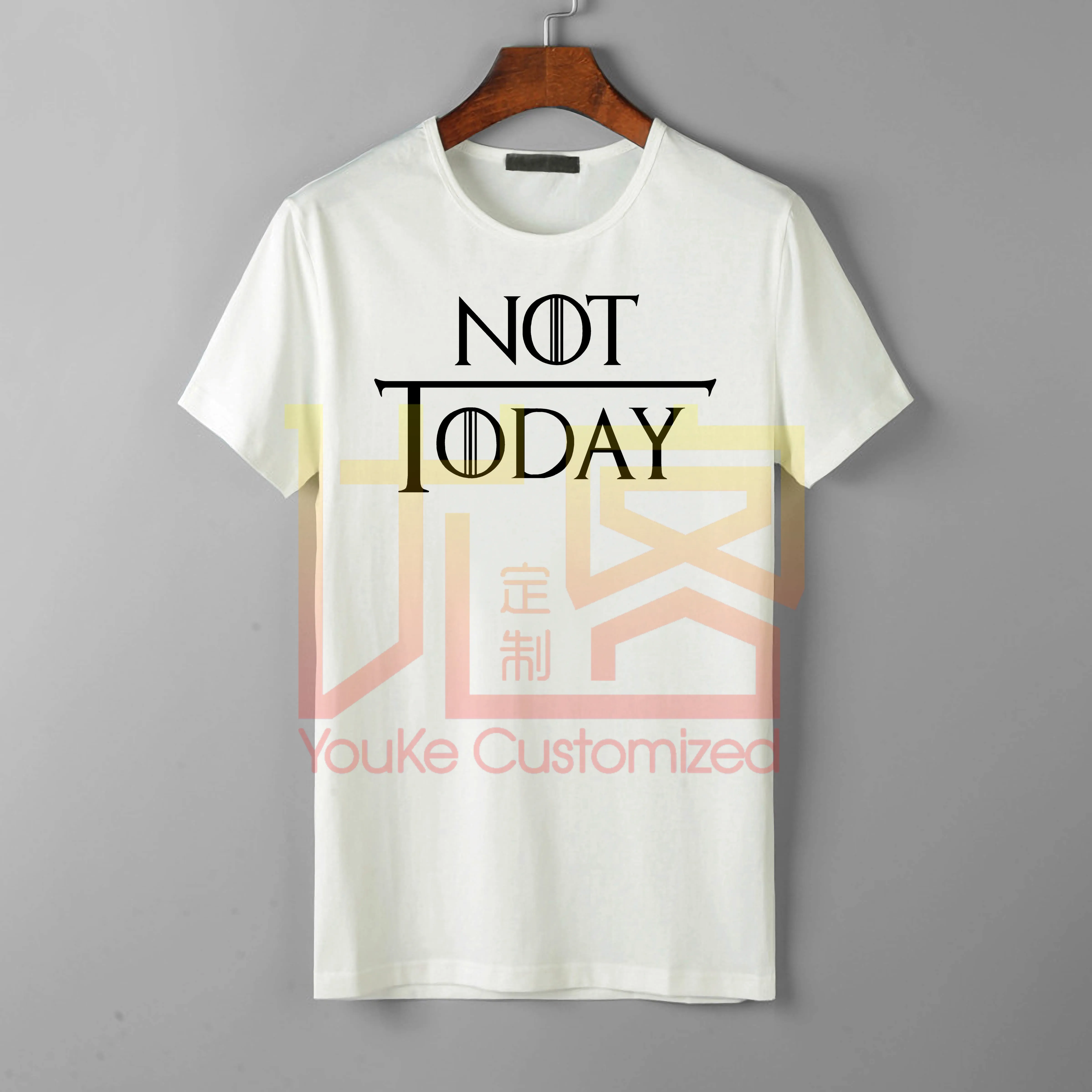 

men funny t NOT TODAY Arya Stark T-SHIRT TEE LANISTER T Shirt GOT T Shirt 100% Cotton O-Neck Top Tee