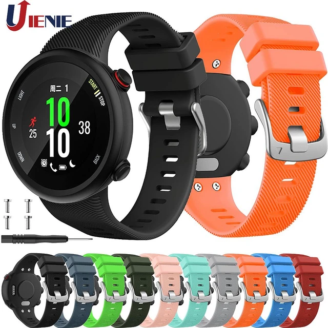 Correa de silicona para reloj Garmin Forerunner 45 45s, pulsera deportiva,  pulsera de repuesto de moda para Forerunner 45 - AliExpress