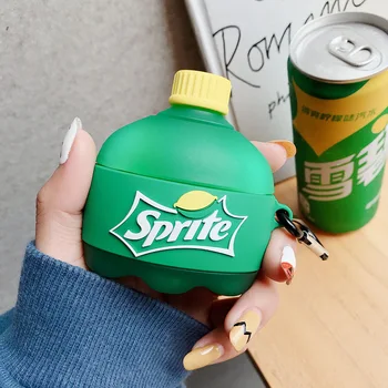 

For Airpods Pro Case,3D Creative Sprite Drink Bottle Case For Airpods 1/2 Case Silicone Earphone Headphone Cover