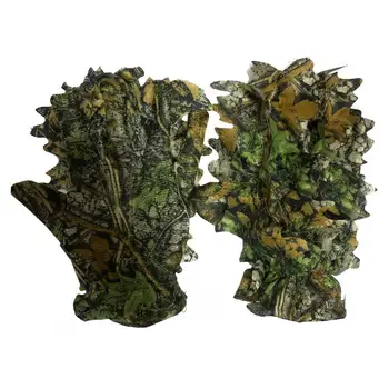 Sneaky 3D Camo Gloves Comfortable Non-slip Durable 3D Leaf Gloves for Paintball Good Concealment Effect Hunting Bird Watching 1