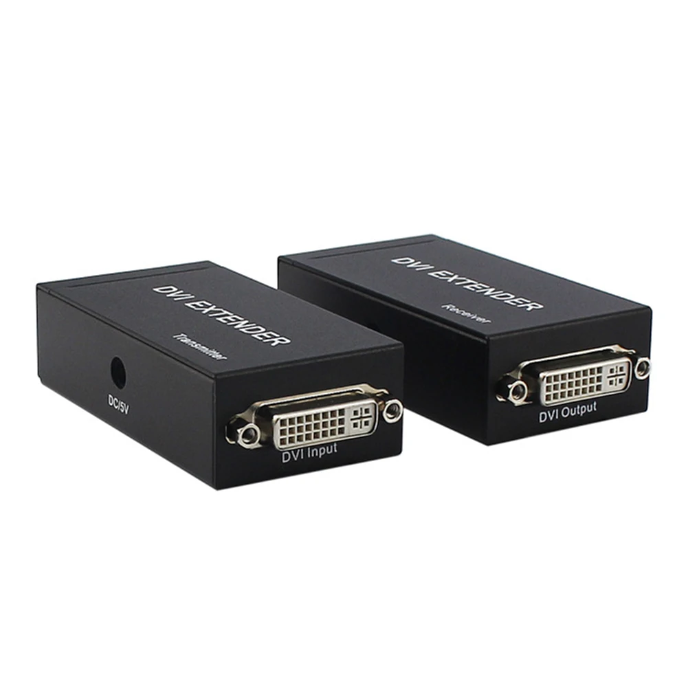Адаптер удлинитель DVI 60 м Сеть RJ45 LAN Cat5e/Cat6 кабель FHD 1080P @ Гц удлинители