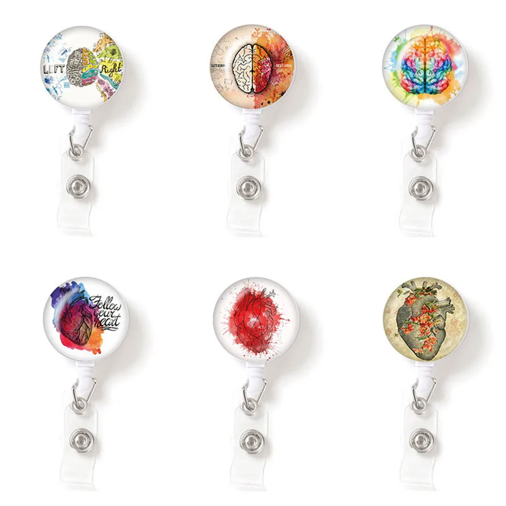 Новый дизайн цельнокроеное платье выдвижной значок медсестры катушка клип для