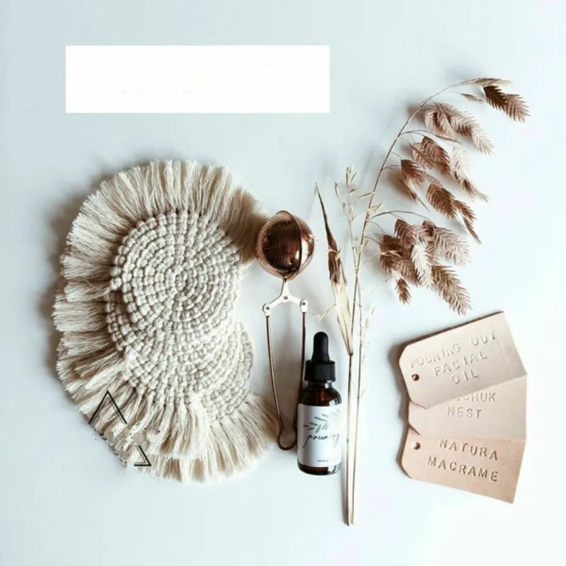 

Drink Coasters Hand-woven House Decoration Cafe Cushion Placemat Bowl Tea Coaster Insulation Pad Tea Ceremony Table Mat