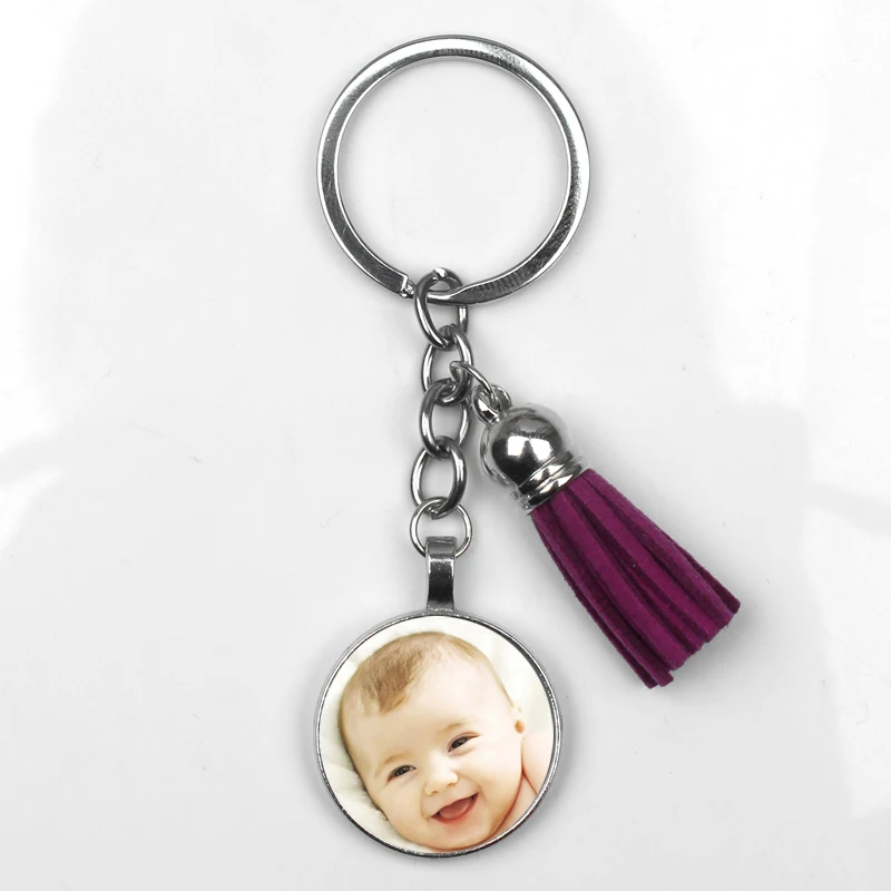 Personalizeds заказной ваш семейный питомец фото кисточкой брелок подарок для