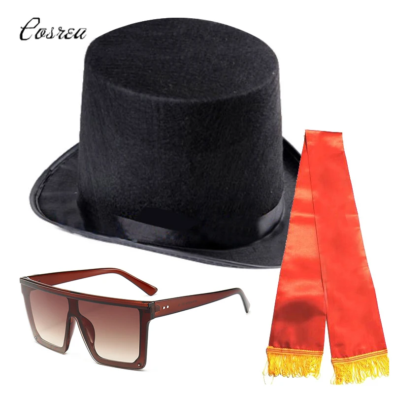 Ghana Dancing Pallbearers Cosplay Costumes Ribbon Funny Dressed Funeral Coffin Black Cap Hat Sunglasses Team Display |