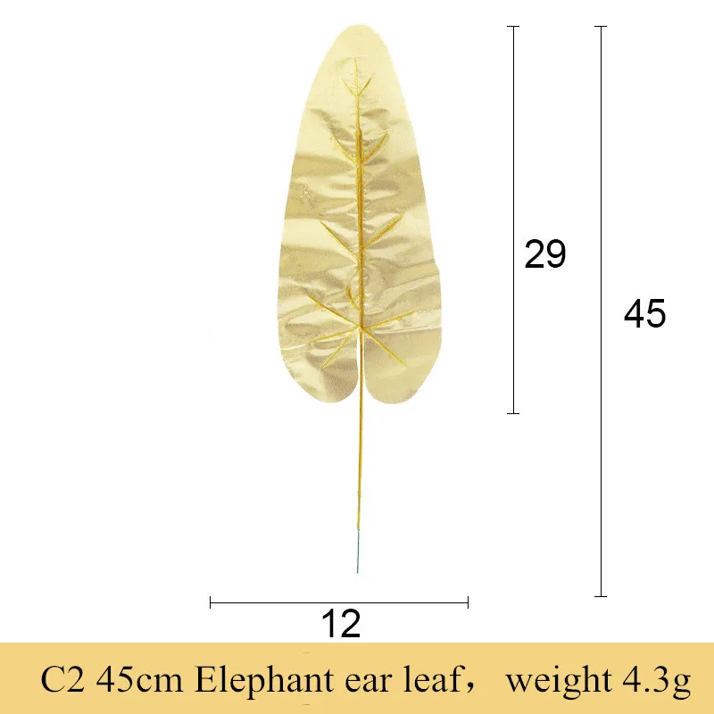 Золотые искусственные монстеры, пальмы, кленовые листья, украшение для дома и сада, свадебные фотографии, аксессуары для цветочной композиции