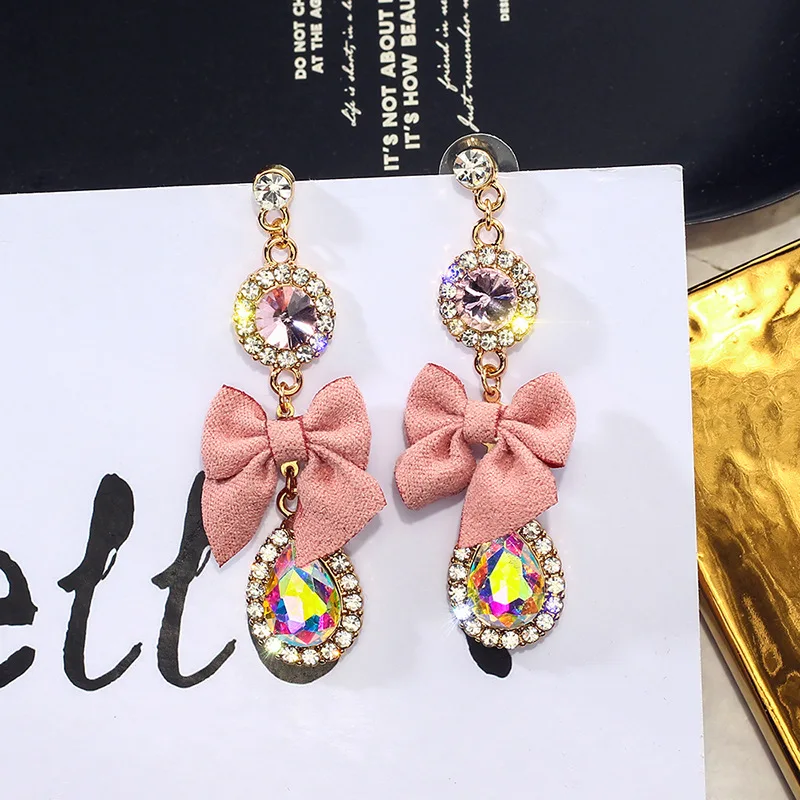 

S925 Silver Needle Girl Sweet Bow Earrings Female Korea East Gate Temperament Simple Earrings Female korean earrings