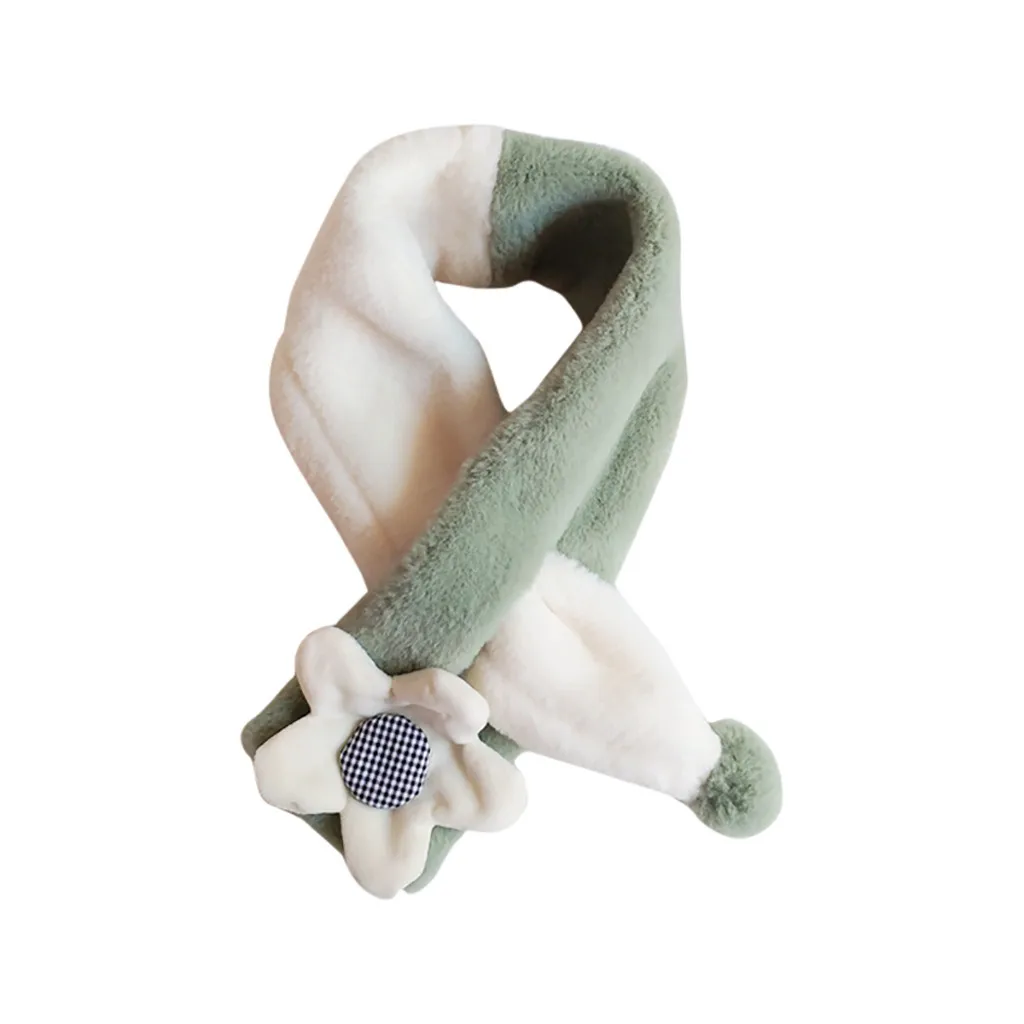 Осень-зима зимний лоскутный унисекс модный шарф с цветами открытый детский теплый шарф шарфы-Кольца Рождественский подарок# O9