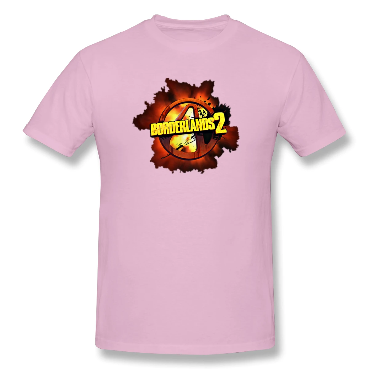 Borderlands Fire Logo Casual O-Neck Men's Basic Short Sleeve T-Shirt 100% Cotton Tee Shirt Printed